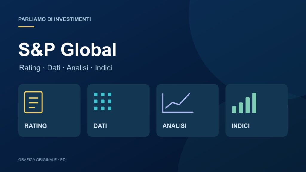 Grafica originale sui servizi di S&P Global: rating, dati, analisi e indici